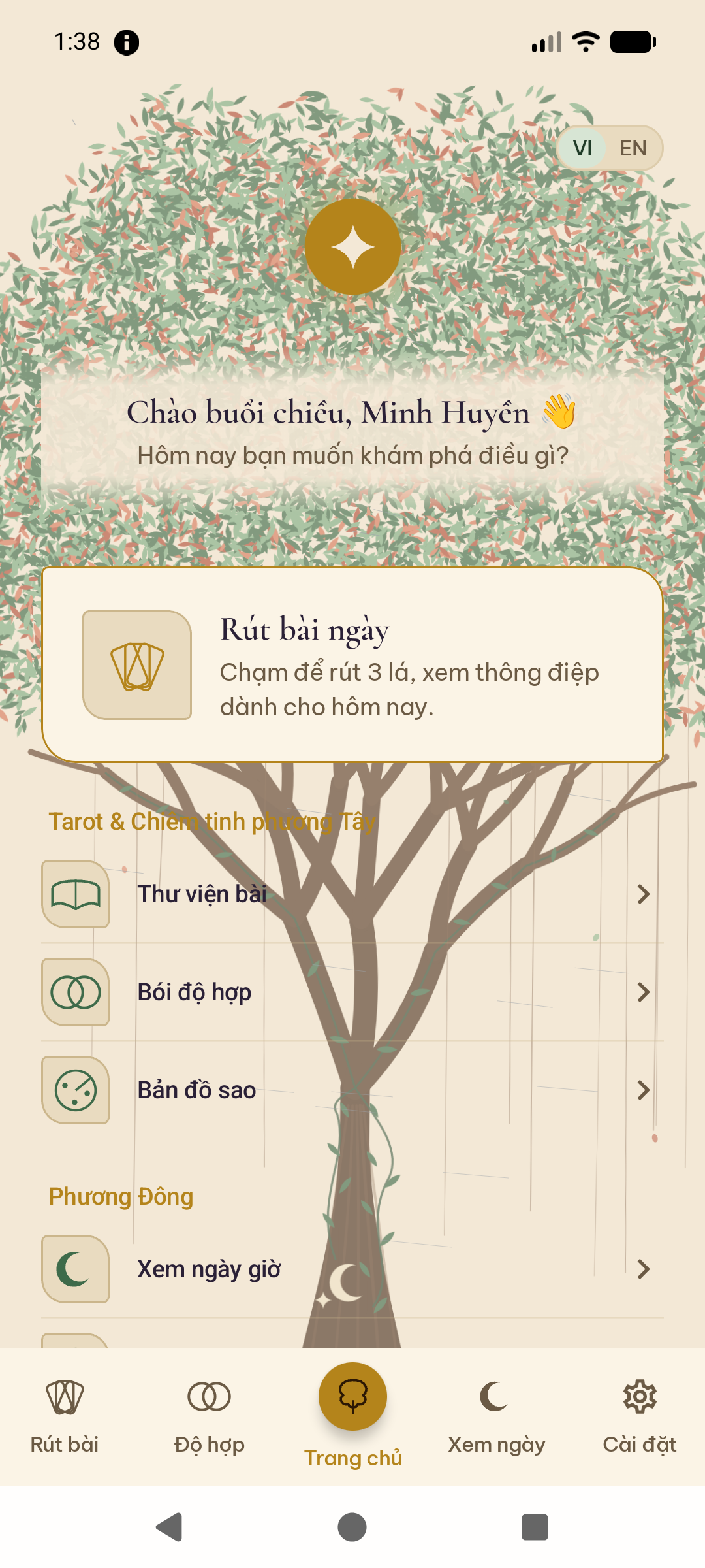 Giao diện sáng Minh Nguyệt